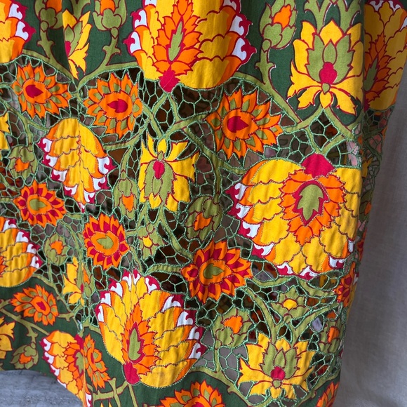 Floral Maxi Dress in Green and Yellow - Picture 2 of 11